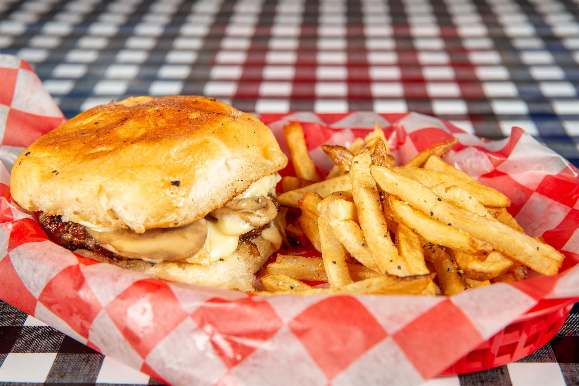 Mushroom Swiss Burger